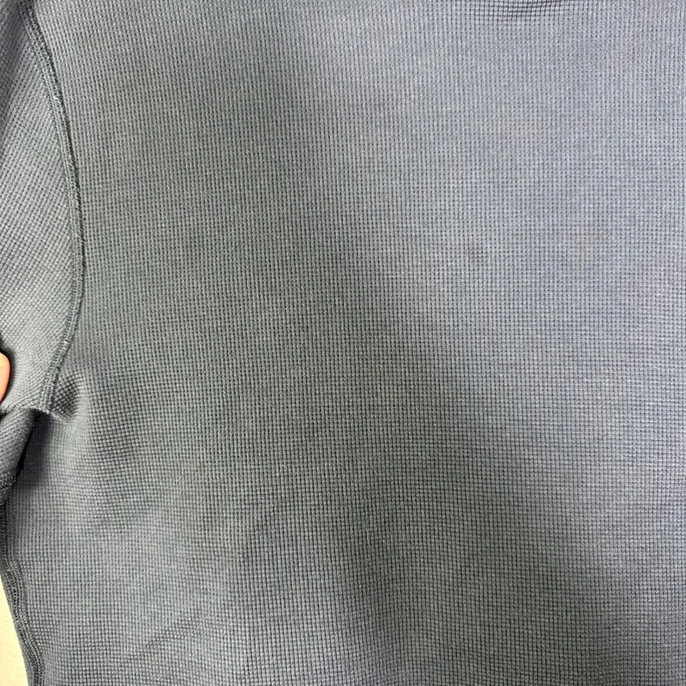 Kuiu Waffle Knit Thermal Pullover Hoodie Mens Large Slate Blue Baselayer Hunting - Picture 6 of 8
